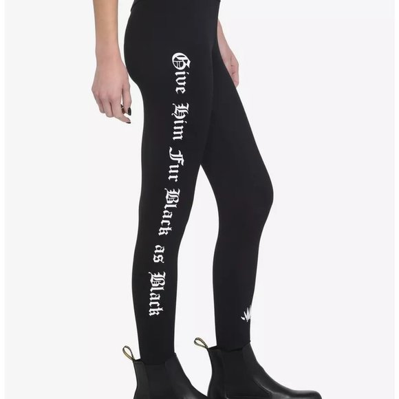 Hocus Pocus Black leggings Halloween Binx Cat Tombstone Size XS Disney - Picture 2 of 6